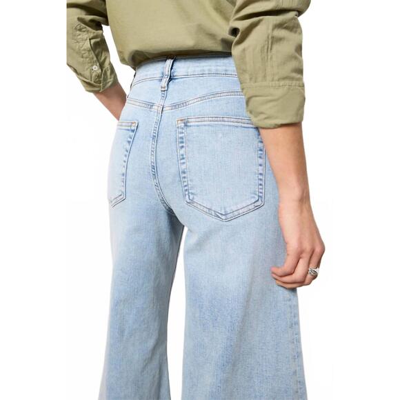 NEW FRAME le palazzo crop jean in light blue - Picture 4 of 6